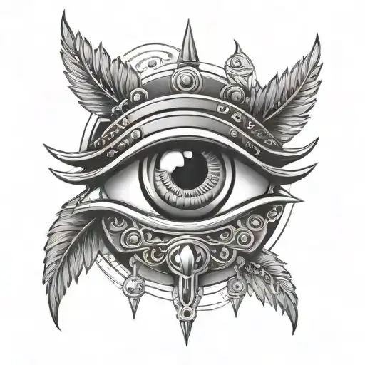 horus eye symbol merging balance soul mind body soul tattoo design idea