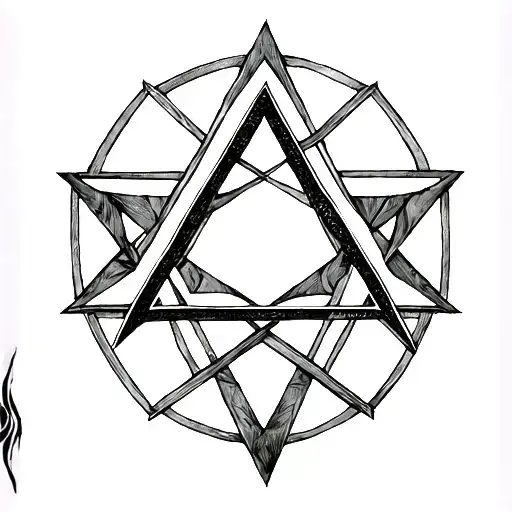hexagram triangles symbolizing tattoo design idea