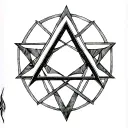 hexagram triangles symbolizing tattoo design idea