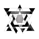 hexagram triangles symbolizing tattoo design idea