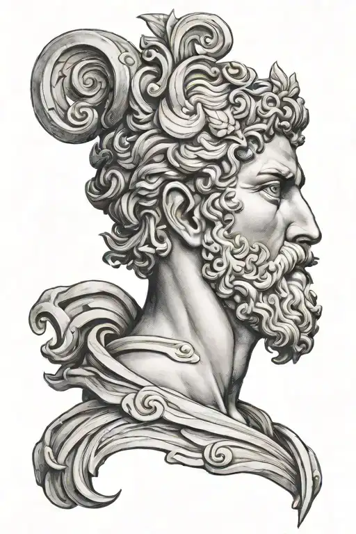 Apollo greek god tattoo design idea