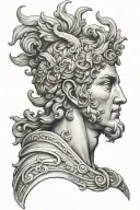 Apollo greek god tattoo design idea