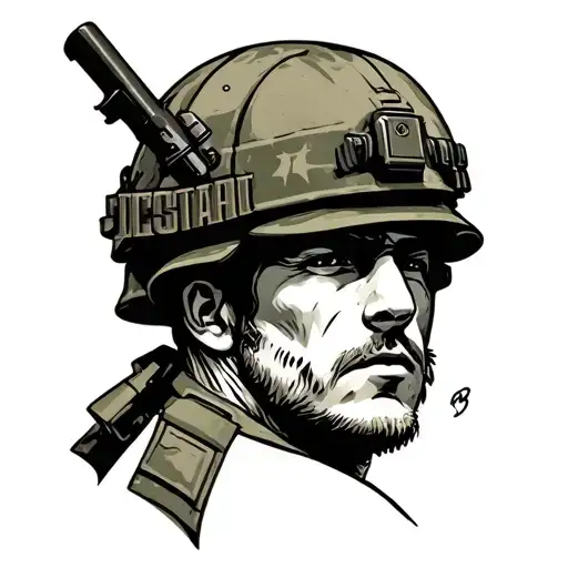 to live a military life tattoo design idea