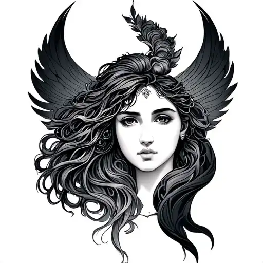 Virgo And Aquarius tattoo design idea