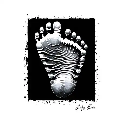 Baby Footprint tattoo design idea
