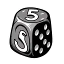 2 dice rolling number 5 at the same time tattoo design idea