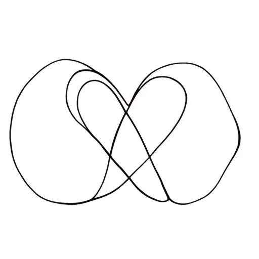 Love unreachable complicated infinity symbol tattoo design idea