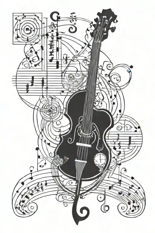 math and music  tattoo design idea