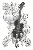 math and music  tattoo design idea