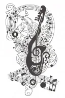 math and music  tattoo design idea
