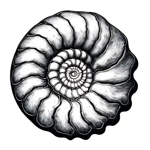 Ammonite tattoo design idea