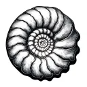 Ammonite tattoo design idea