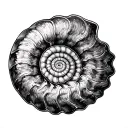 Ammonite tattoo design idea