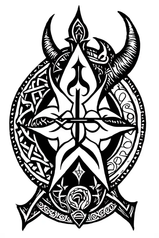 Vikings Symbols + Celtics Symbols Somed Sacred tattoo design idea