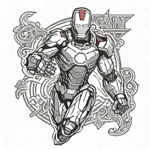 Ironman logo tattoo design idea
