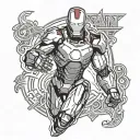 Ironman logo tattoo design idea