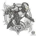 Ironman logo tattoo design idea