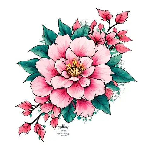 sakura tattoo design idea