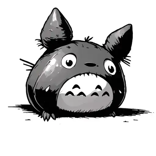 totoro, kaonashi, turnip head tattoo design idea