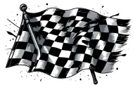 Checkered Flag tattoo design idea
