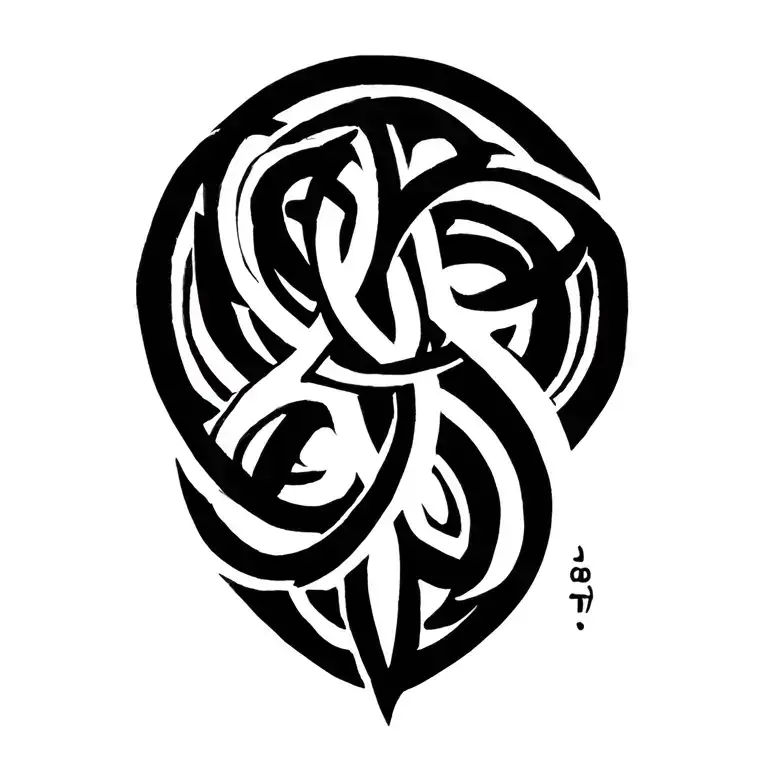 "All is one, one is all" gaelic and celic knot pattern inspired tattoo design idea