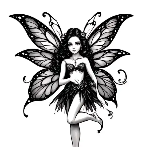 sugar plum fairy tattoo design idea