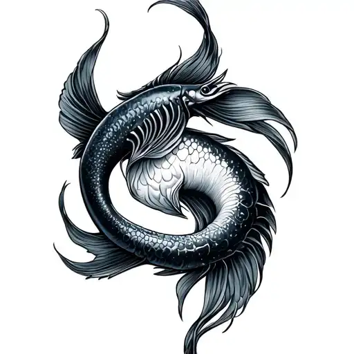 Pisces and Cancer tattoo design idea
