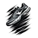 running shoe with 0.01% inside in masculine calligraphy tattoo design idea