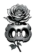 knuckle duster rose tattoo design idea