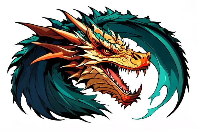 Skyrim dragon tattoo design idea