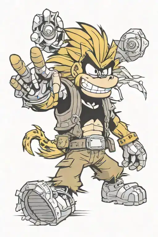 crash bandicoot#final fantasy 9#metal gear solid#donkey kong tattoo design idea