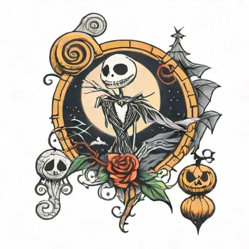 nightmare before Christmas tattoo design idea