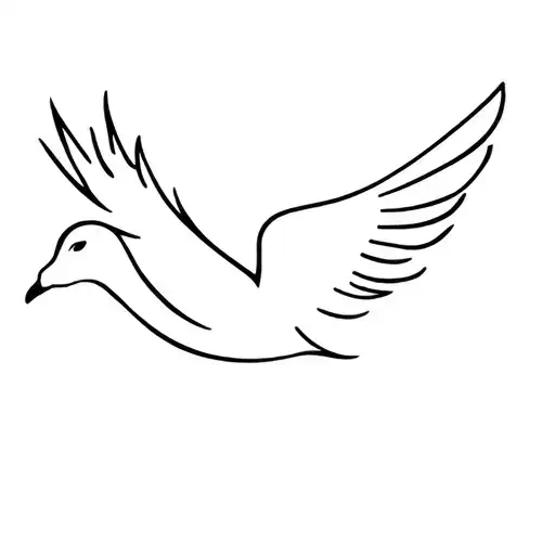 Simple dove representing Holy Spirit tattoo design idea
