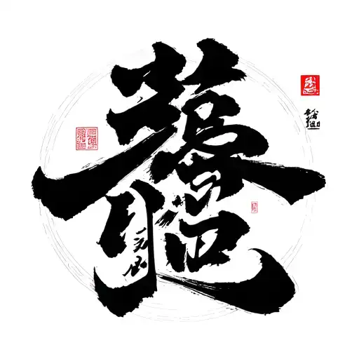 Bushido japanese wording tattoo design idea