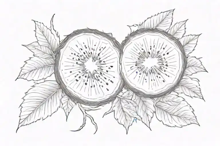 kiwi tattoo design idea