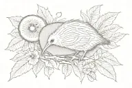 kiwi tattoo design idea