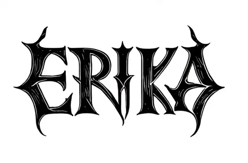 "Erika" tattoo design idea