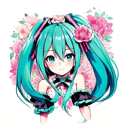 hatsune miku tattoo design idea