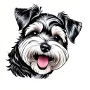 schnoodle with underbite tattoo design idea