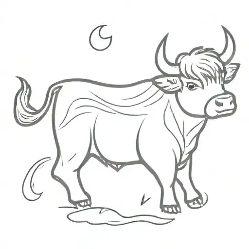 Highland Cow Teddy In Paper aeroplane flying tattoo design idea