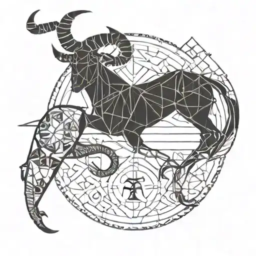 Scorpio and Taurus with sign tattoo design idea