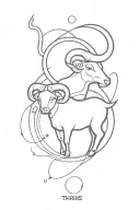 combination taurus and aries combined tattoo design tattoo design idea