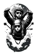 skydiving tattoo design idea