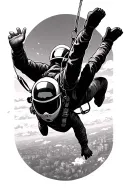 skydiving tattoo design idea