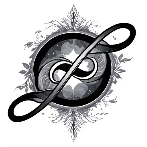 infinity name with Ke'Aundre and Cinclaire in the design tattoo design idea