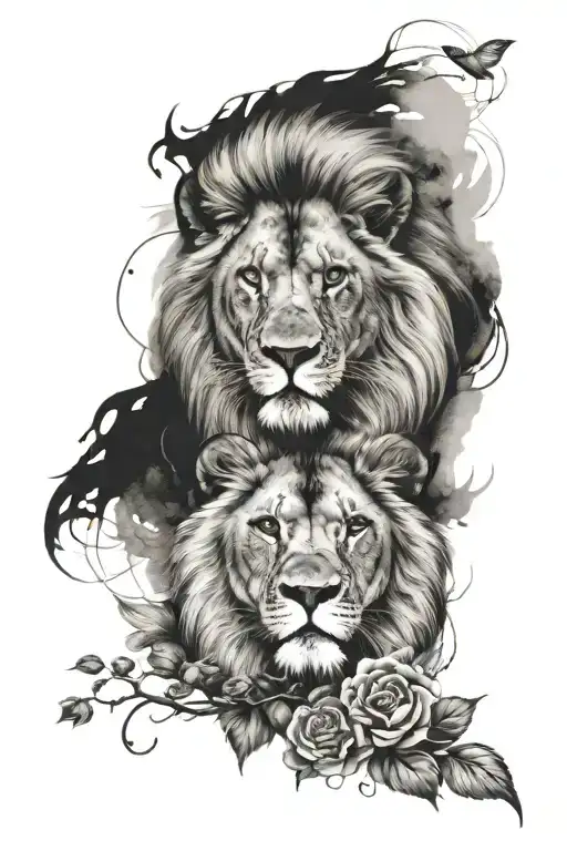 a tattoo with the quote "Lord give me the serenity to accept the things I cannot change" add a lion and shading tattoo design idea