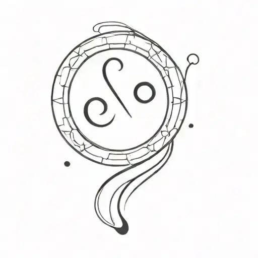 a tattoo of the zodiac signs of Aquarius and Gemini together. tattoo design idea