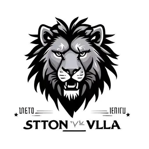 Aston Villa Football Club Logo with Lion Head tattoo design idea