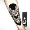 Greyscale tattoo design idea