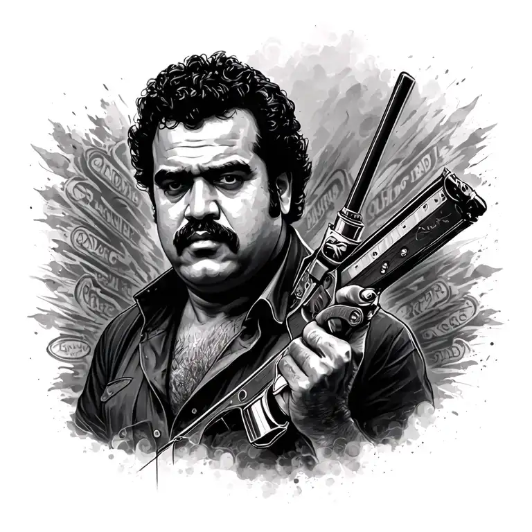 pablo escobar tattoo design idea